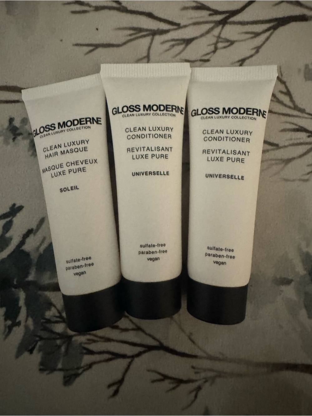 Gloss Moderne Clean Luxury Hair Masque and Conditioner Travel size 0.5oz x3